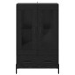 vidaXL Highboard CORONA Μαύρη Οξυά 69,5 x 31 x 115 εκ.