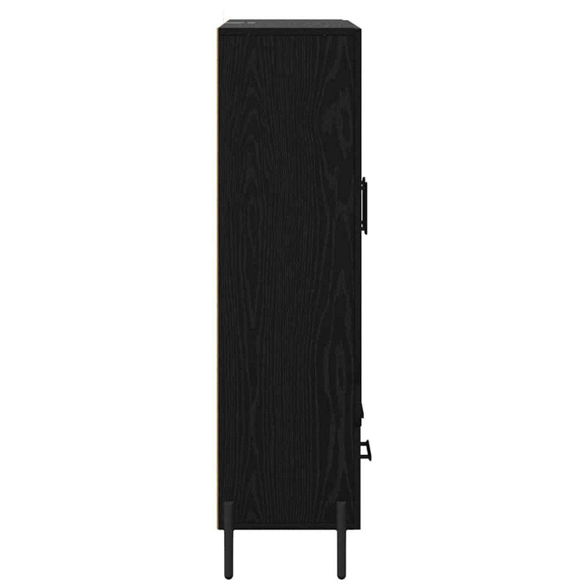 vidaXL Highboard CORONA Μαύρη Οξυά 69,5 x 31 x 115 εκ.