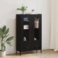 vidaXL Highboard CORONA Μαύρη Οξυά 69,5 x 31 x 115 εκ.