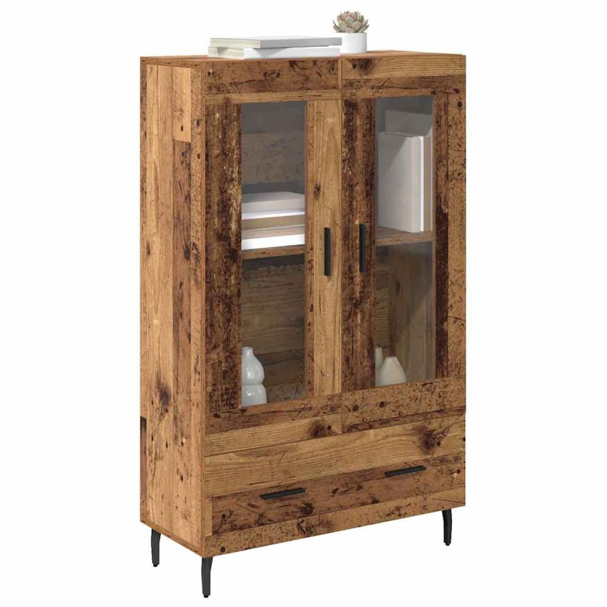 vidaXL Highboard Παλιό Ξύλο 69,5 x 31 x 115 εκ. Επεξεργασμένο Ξύλο