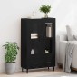 vidaXL Highboard Μαύρη Οξυά 69,5 x 31 x 115 εκ. Επεξεργασμένο Ξύλο