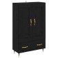 vidaXL Highboard Μαύρη Οξυά 69,5 x 31 x 115 εκ. Επεξεργασμένο Ξύλο