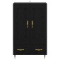 vidaXL Highboard Μαύρη Οξυά 69,5 x 31 x 115 εκ. Επεξεργασμένο Ξύλο