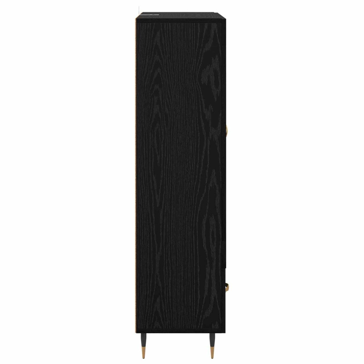 vidaXL Highboard Μαύρη Οξυά 69,5 x 31 x 115 εκ. Επεξεργασμένο Ξύλο