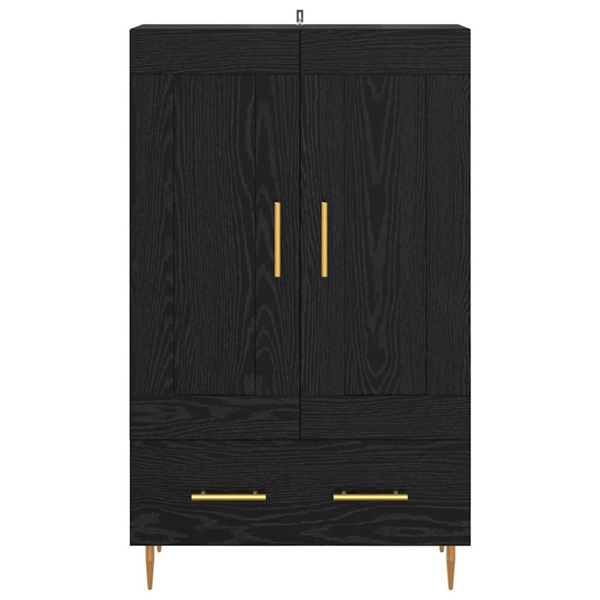 vidaXL Highboard Μαύρη Οξυά 69,5 x 31 x 115 εκ. Επεξεργασμένο Ξύλο
