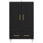 vidaXL Highboard Μαύρη Οξυά 69,5 x 31 x 115 εκ. Επεξεργασμένο Ξύλο