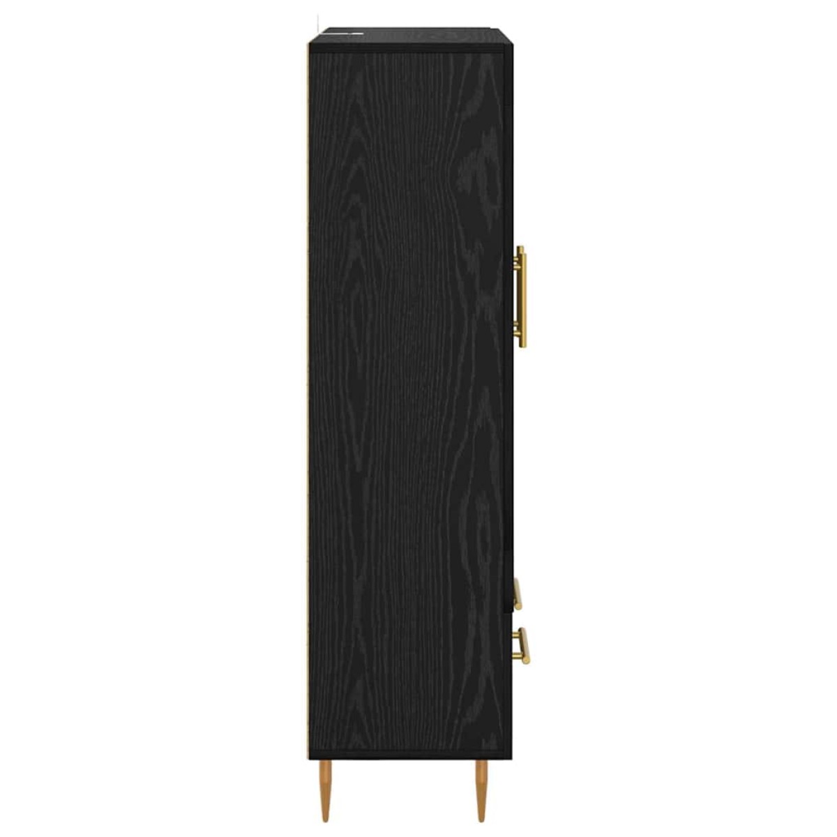 vidaXL Highboard Μαύρη Οξυά 69,5 x 31 x 115 εκ. Επεξεργασμένο Ξύλο