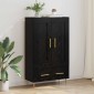 vidaXL Highboard Μαύρη Οξυά 69,5 x 31 x 115 εκ. Επεξεργασμένο Ξύλο