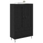 vidaXL Highboard Μαύρη Οξυά 69,5 x 31 x 115 εκ. Επεξεργασμένο Ξύλο