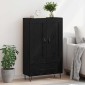vidaXL Highboard Μαύρη Οξυά 69,5 x 31 x 115 εκ. Επεξεργασμένο Ξύλο