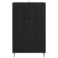 vidaXL Highboard Μαύρη Οξυά 69,5 x 31 x 115 εκ. Επεξεργασμένο Ξύλο