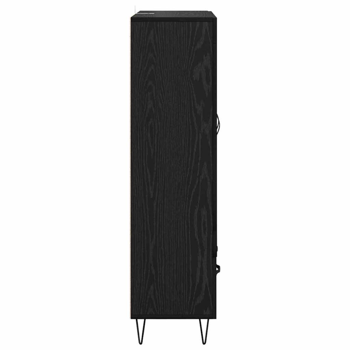vidaXL Highboard Μαύρη Οξυά 69,5 x 31 x 115 εκ. Επεξεργασμένο Ξύλο