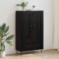 vidaXL Highboard Μαύρη Οξυά 69,5 x 31 x 115 εκ. Επεξεργασμένο Ξύλο