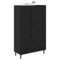 vidaXL Highboard Μαύρη Οξυά 69,5 x 31 x 115 εκ. Επεξεργασμένο Ξύλο