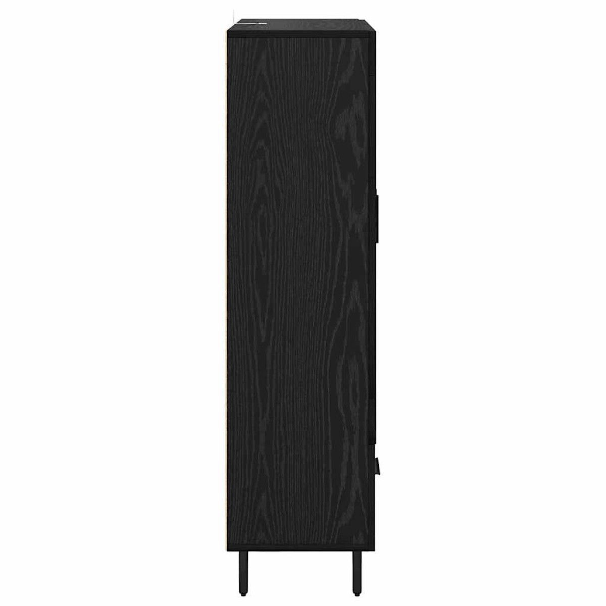 vidaXL Highboard Μαύρη Οξυά 69,5 x 31 x 115 εκ. Επεξεργασμένο Ξύλο