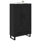 vidaXL Highboard Μαύρη Οξυά 69,5 x 31 x 115 εκ. Επεξεργασμένο Ξύλο