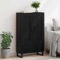 vidaXL Highboard Μαύρη Οξυά 69,5 x 31 x 115 εκ. Επεξεργασμένο Ξύλο