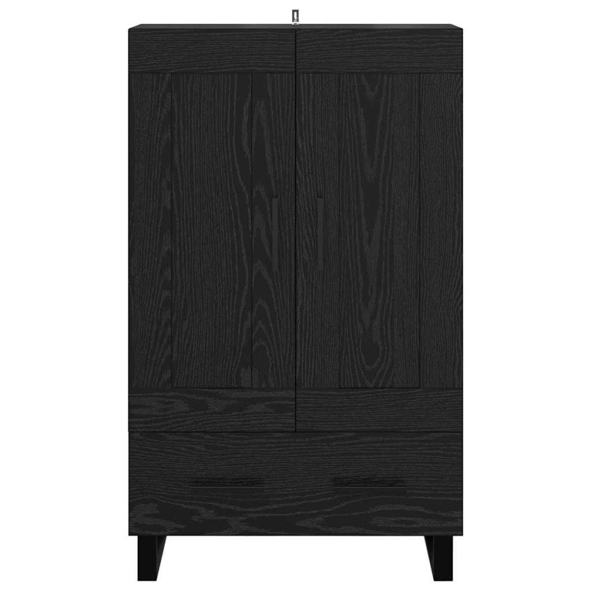vidaXL Highboard Μαύρη Οξυά 69,5 x 31 x 115 εκ. Επεξεργασμένο Ξύλο
