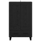 vidaXL Highboard Μαύρη Οξυά 69,5 x 31 x 115 εκ. Επεξεργασμένο Ξύλο