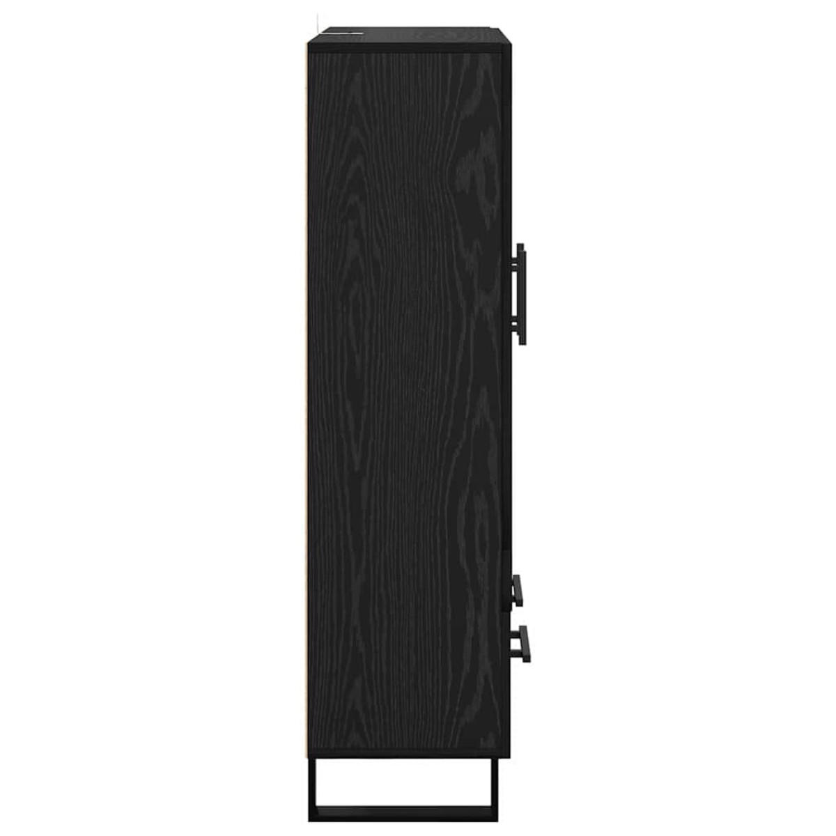 vidaXL Highboard Μαύρη Οξυά 69,5 x 31 x 115 εκ. Επεξεργασμένο Ξύλο