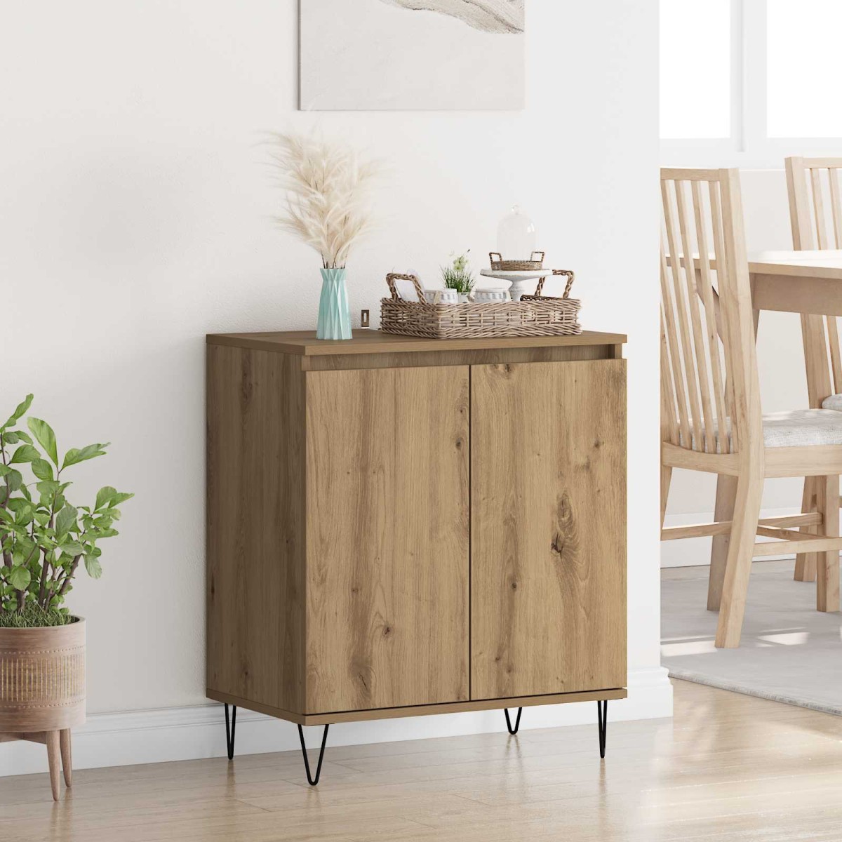 vidaXL Πλαϊνό γραφείο Artisan Oak 60 x 35 x 70 cm Επεξεργασμένο Ξύλο