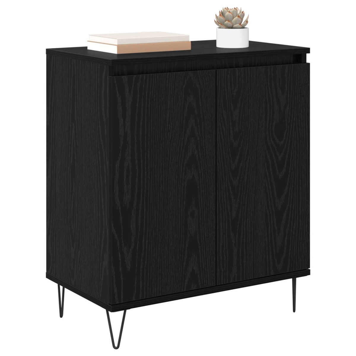 vidaXL Πλαϊνό γραφείο Μαύρη Οξυά 60 x 35 x 70 cm Επεξεργασμένο Ξύλο