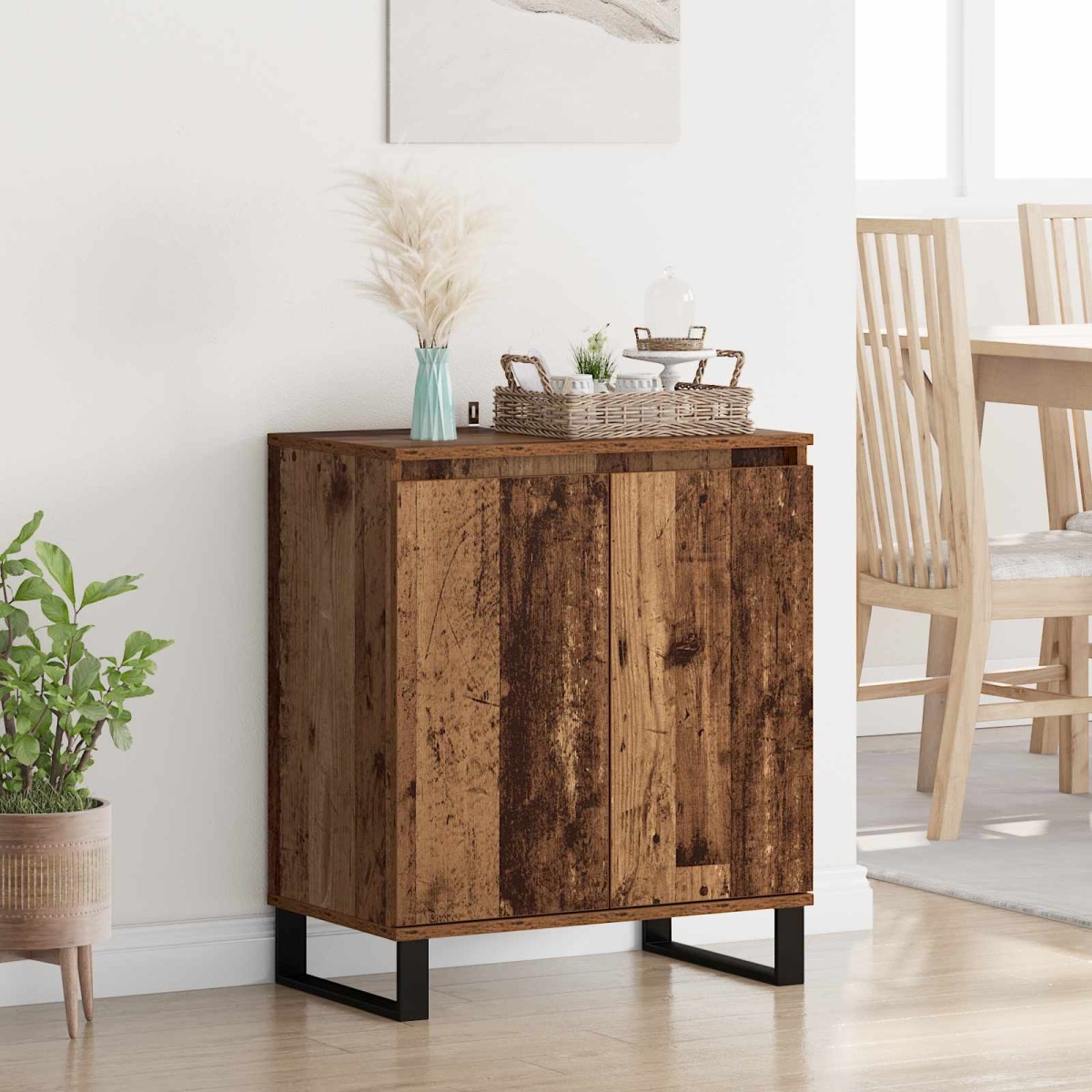 vidaXL Πλαϊνό γραφείο Παλιό Ξύλο 60 x 35 x 70 cm Επεξεργασμένο Ξύλο