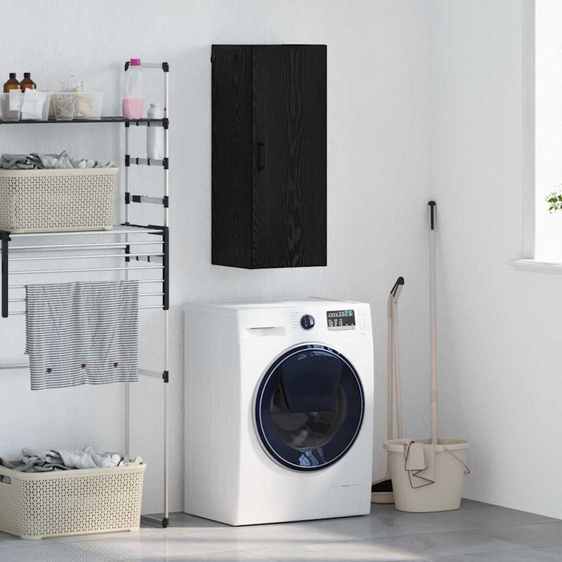 vidaXL Επιτοίχιο ντουλάπι Μαύρη Οξυά 34,5 x 34 x 90 εκ.