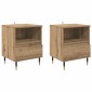vidaXL Κομοδίνο 2 τεμ. Artisan Oak 40 x 35 x 50 εκ. Επεξεργασμένο Ξύλο