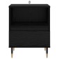 vidaXL Κομοδίνο 2 τεμ. Μαύρη Οξυά 40 x 35 x 50 εκ. Επεξεργασμένο Ξύλο