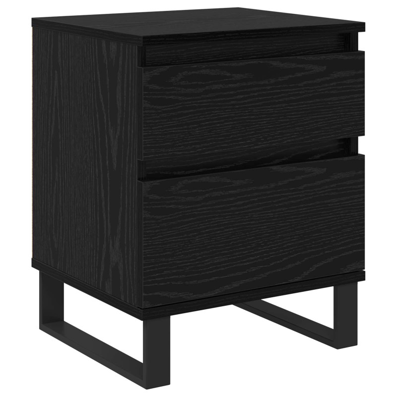 vidaXL Κομοδίνο Μαύρη Οξυά 40 x 35 x 50 εκ. Επεξεργασμένο Ξύλο