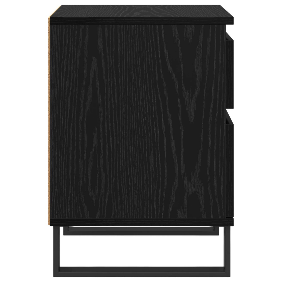 vidaXL Κομοδίνο Μαύρη Οξυά 40 x 35 x 50 εκ. Επεξεργασμένο Ξύλο