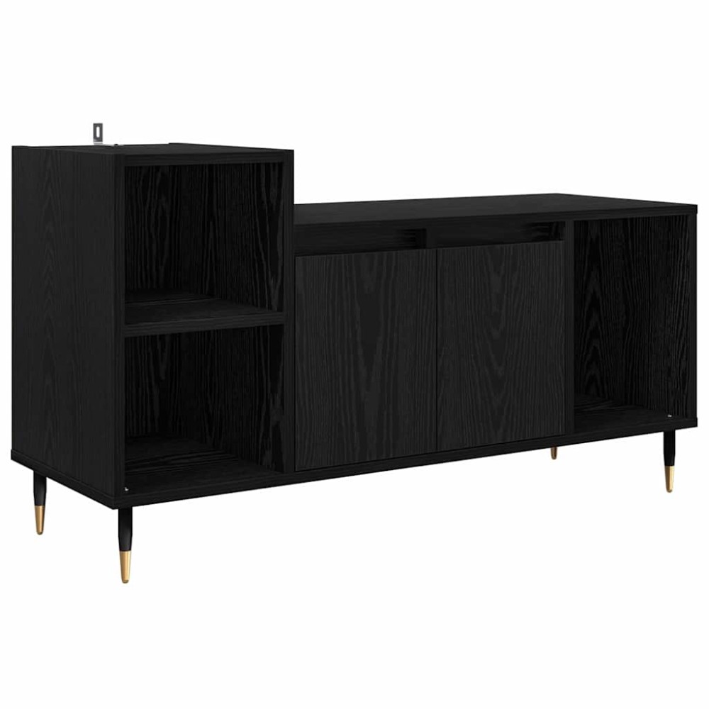 vidaXL Ντουλάπι TV 100 x 35 x 55 εκ Μαύρη Οξυά Επεξεργασμένο Ξύλο