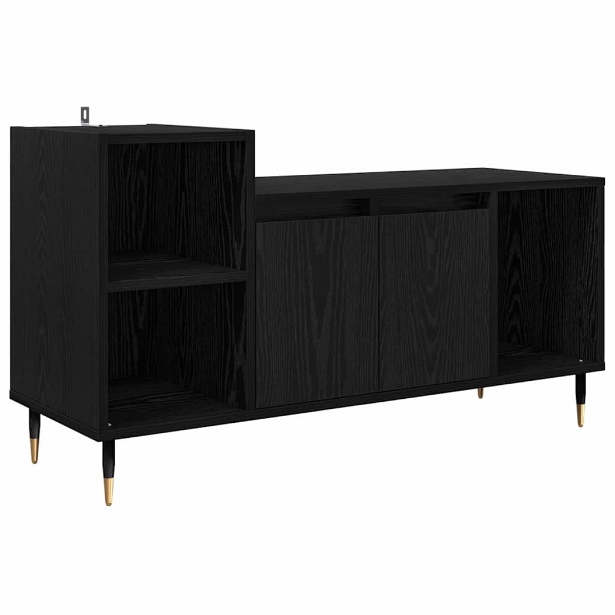 vidaXL Ντουλάπι TV 100 x 35 x 55 εκ Μαύρη Οξυά Επεξεργασμένο Ξύλο
