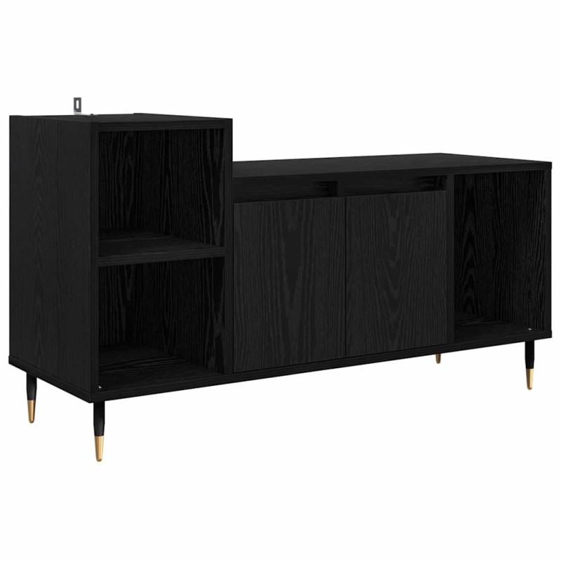 vidaXL Ντουλάπι TV 100 x 35 x 55 εκ Μαύρη Οξυά Επεξεργασμένο Ξύλο