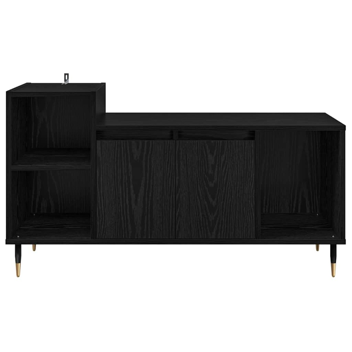 vidaXL Ντουλάπι TV 100 x 35 x 55 εκ Μαύρη Οξυά Επεξεργασμένο Ξύλο