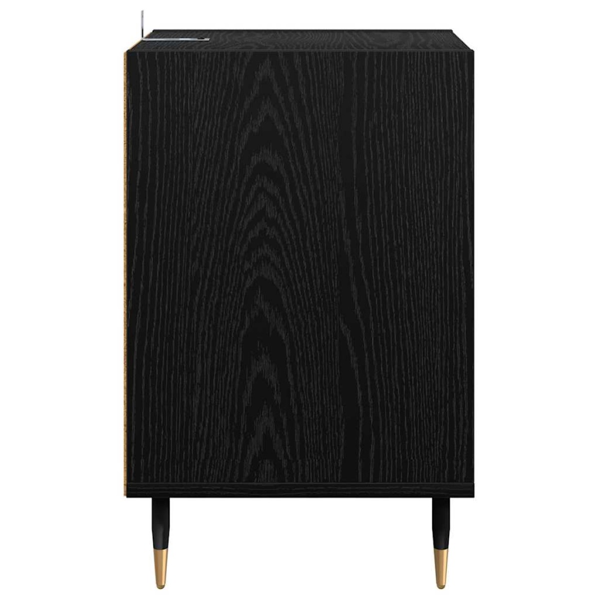 vidaXL Ντουλάπι TV 100 x 35 x 55 εκ Μαύρη Οξυά Επεξεργασμένο Ξύλο