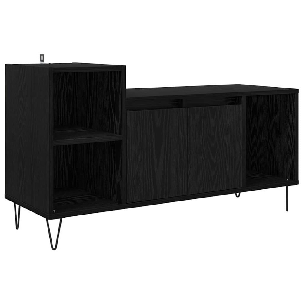 vidaXL Ντουλάπι TV 100 x 35 x 55 εκ Μαύρη Οξυά Επεξεργασμένο Ξύλο