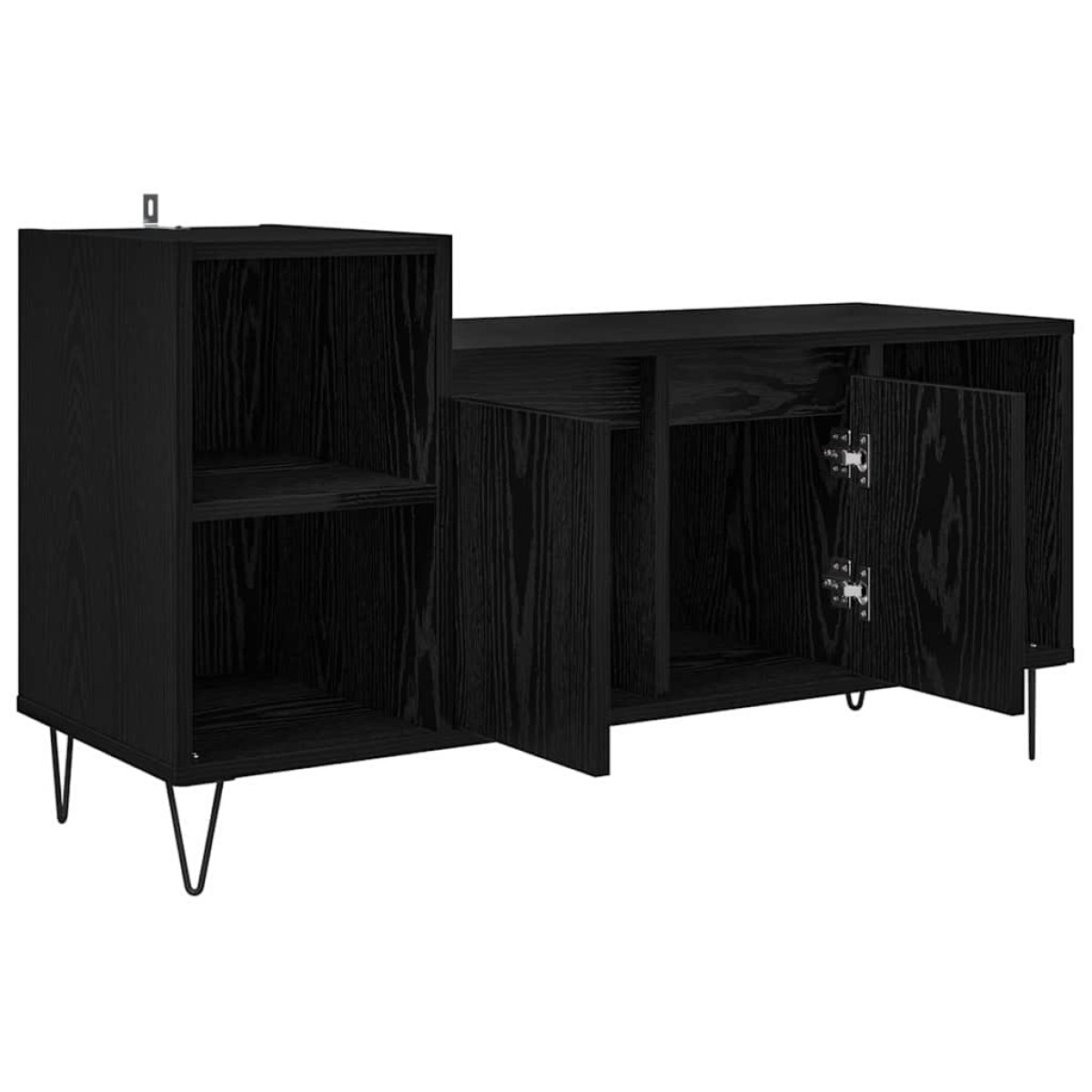 vidaXL Ντουλάπι TV 100 x 35 x 55 εκ Μαύρη Οξυά Επεξεργασμένο Ξύλο