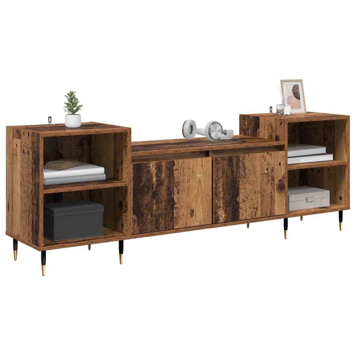 vidaXL Ντουλάπι TV 160 x 35 x 55 εκ. Παλιό Ξύλο Επεξεργασμένο Ξύλο