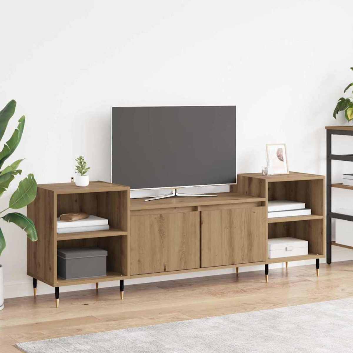 vidaXL Ντουλάπι TV 160 x 35 x 55 εκ. Artisan Oak Επεξεργασμένο Ξύλο