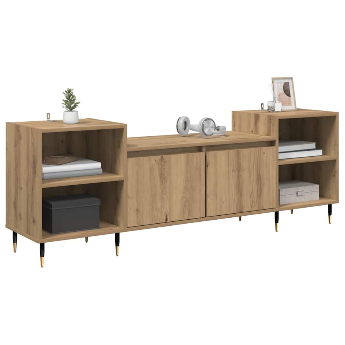 vidaXL Ντουλάπι TV 160 x 35 x 55 εκ. Artisan Oak Επεξεργασμένο Ξύλο