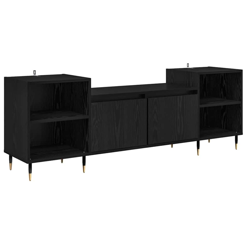 vidaXL Ντουλάπι TV 160 x 35 x 55 εκ. Μαύρη Οξυά Επεξεργασμένο Ξύλο