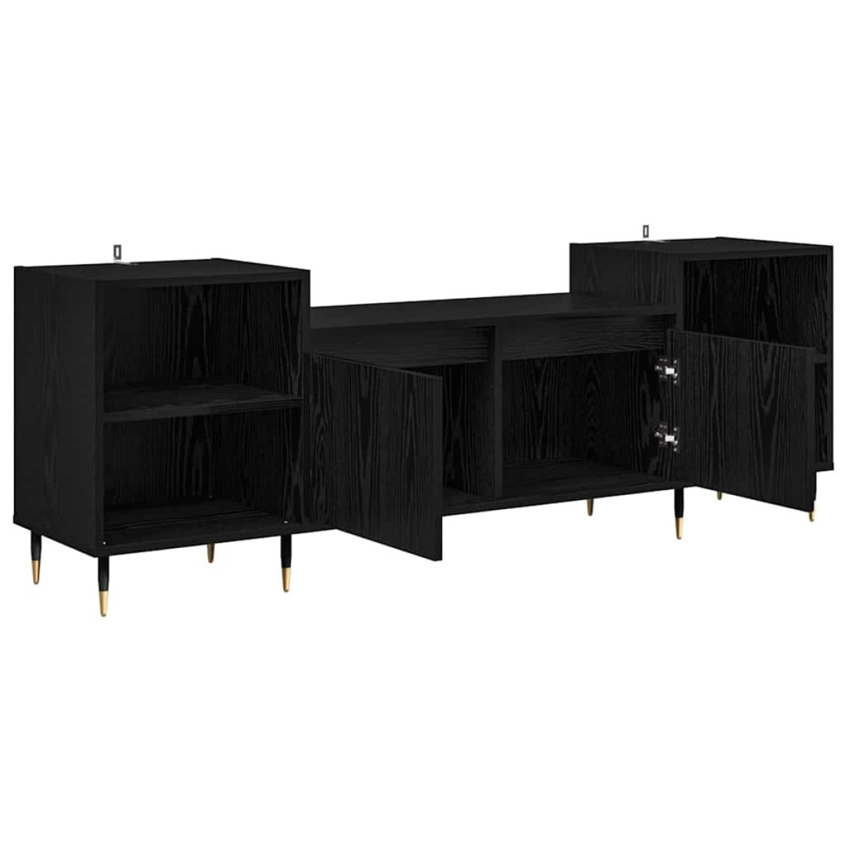 vidaXL Ντουλάπι TV 160 x 35 x 55 εκ. Μαύρη Οξυά Επεξεργασμένο Ξύλο