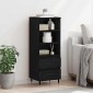 vidaXL Highboard Μαύρη Οξυά 40 x 36 x 110 εκ. Επεξεργασμένο Ξύλο