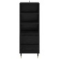vidaXL Highboard Μαύρη Οξυά 40 x 36 x 110 εκ. Επεξεργασμένο Ξύλο