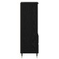 vidaXL Highboard Μαύρη Οξυά 40 x 36 x 110 εκ. Επεξεργασμένο Ξύλο