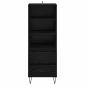 vidaXL Highboard Μαύρη Οξυά 40 x 36 x 110 εκ. Επεξεργασμένο Ξύλο