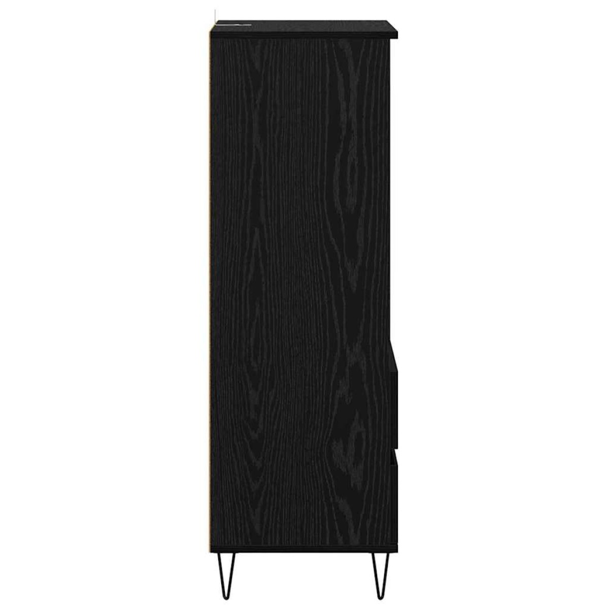 vidaXL Highboard Μαύρη Οξυά 40 x 36 x 110 εκ. Επεξεργασμένο Ξύλο