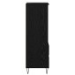 vidaXL Highboard Μαύρη Οξυά 40 x 36 x 110 εκ. Επεξεργασμένο Ξύλο